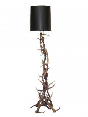 S Laurin Copen Antiques, Deer Antler Standing Lamp