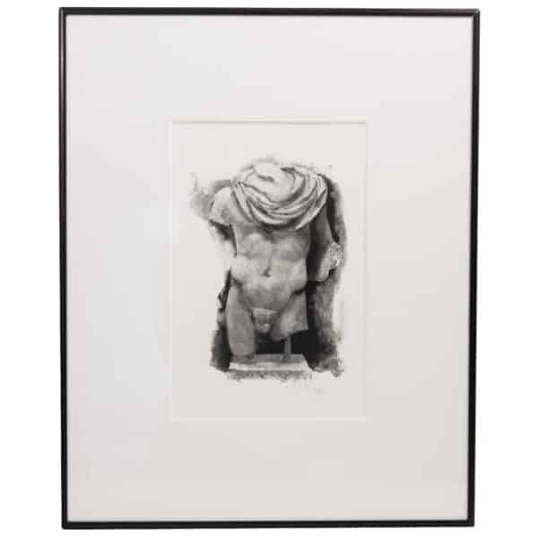 Watercolor Study of Torso by E. Vorgias