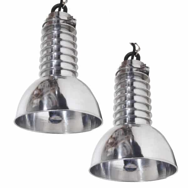 Pair of Hanging Industrial Fixtures