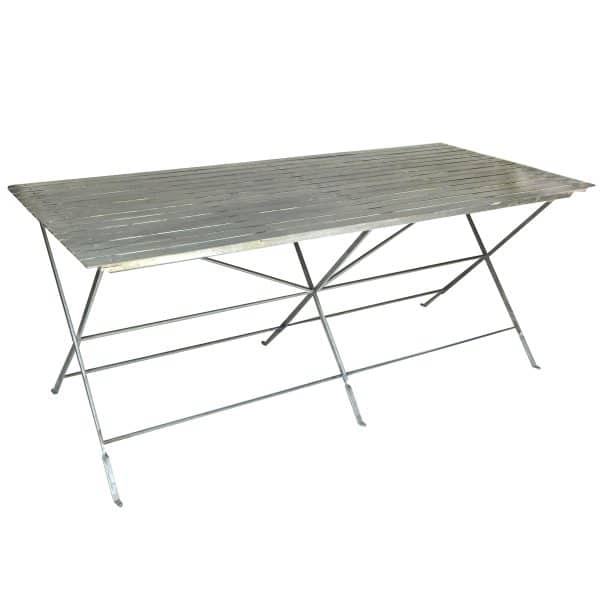 Great Slatted Steel Table