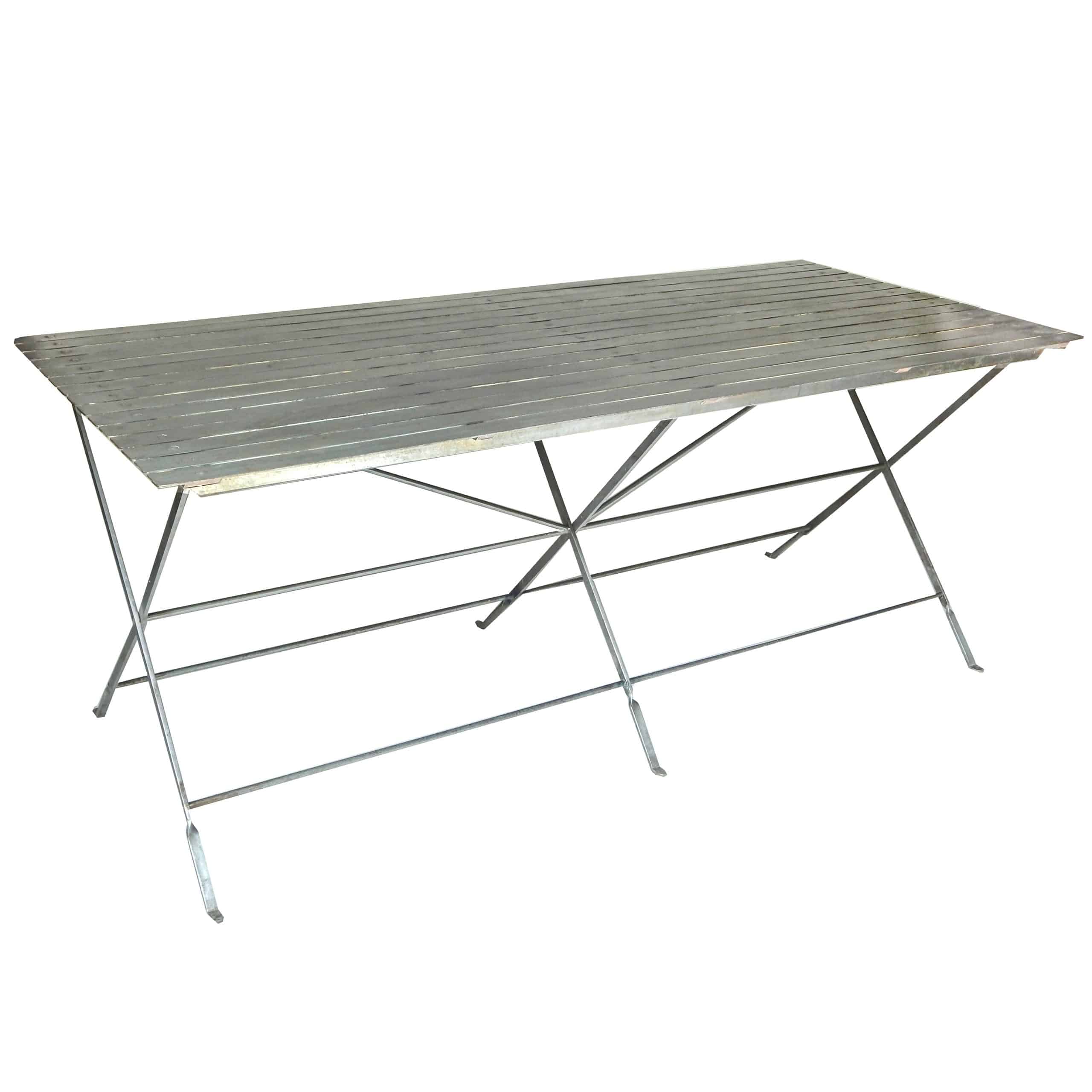 Great Slatted Steel Table