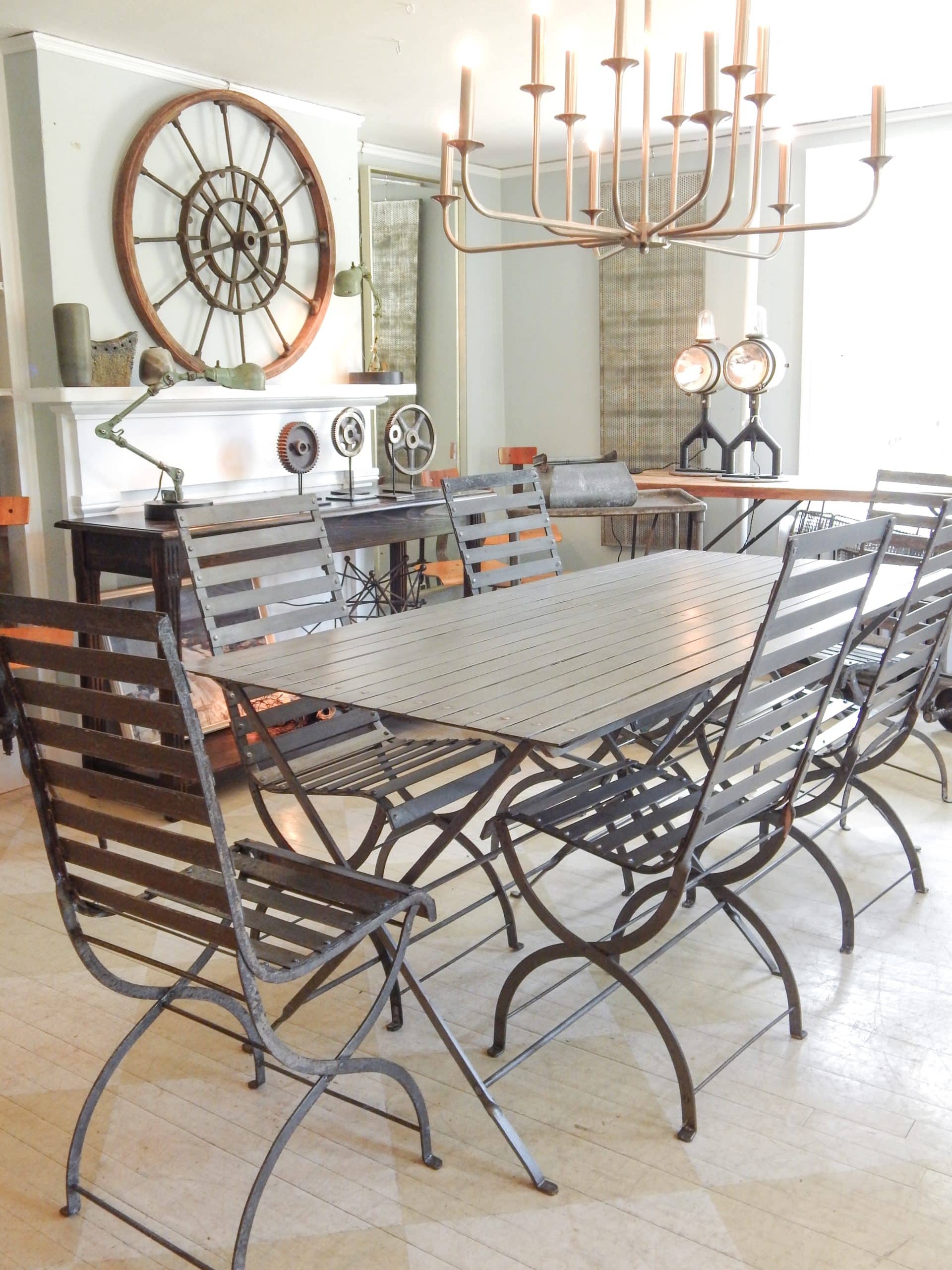 Great Slatted Steel Table - Image 2