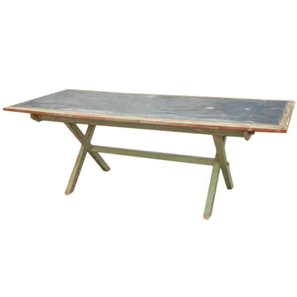 Metal Top Dining Table
