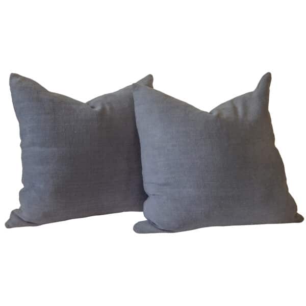 Gray Homespun Pillow