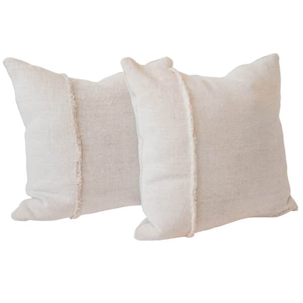 Homespun Pillow with Fringe