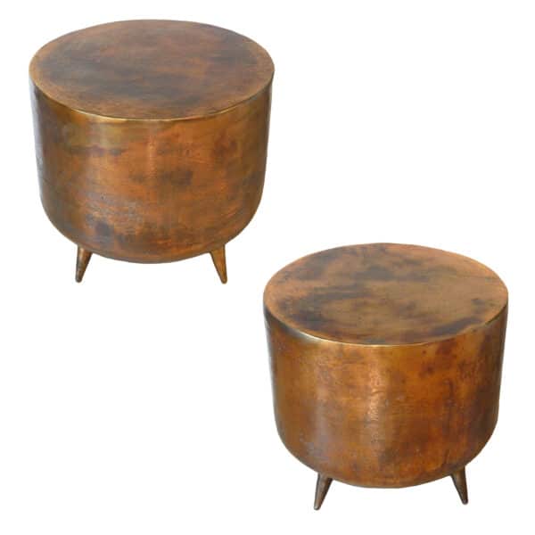 Pair of Drum Side Tables